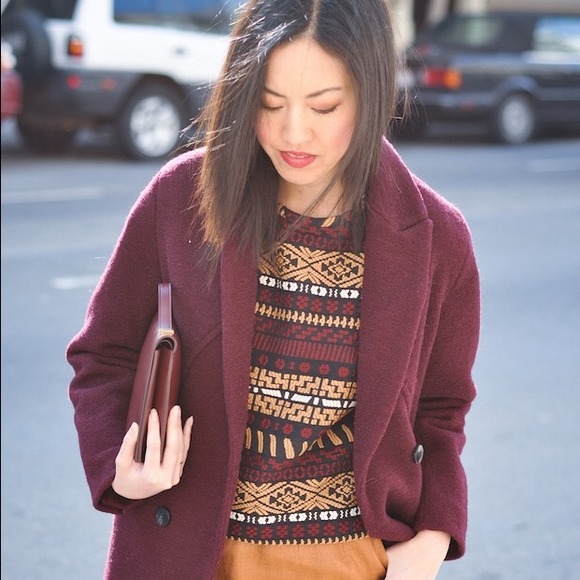 Zara Boxy Sweater in Heavy Embroidered Knit (XS)