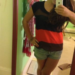 Sheer cutout top from Francesca's 😘