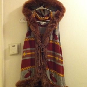 Faux fur vest