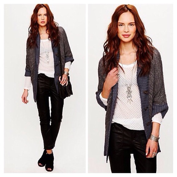 Free People Shawl Collar Cardigan