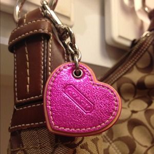 Coach leather key chain