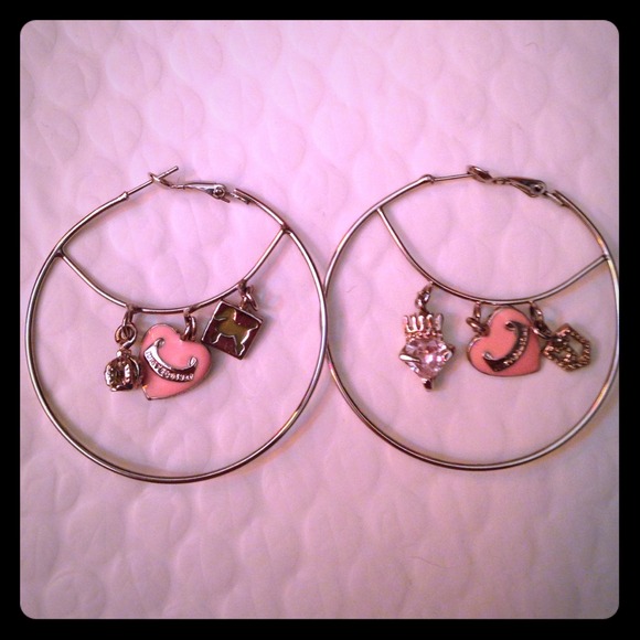 Juicy couture silver hoops