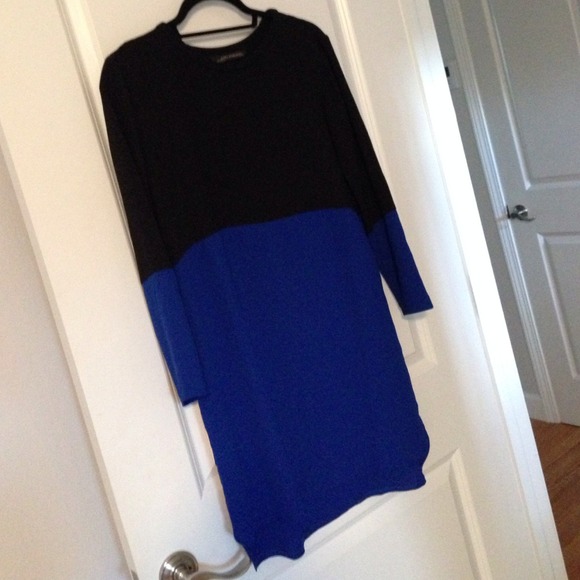 Zara Dress in Dark Navy and Blue (size S)