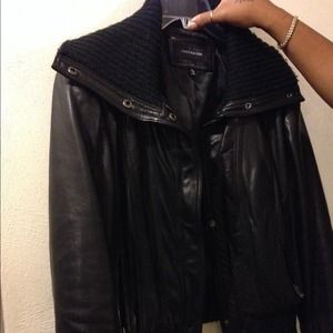 Leather Bomber Jacket