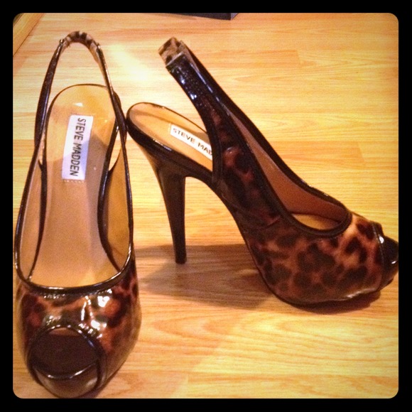 Leopard print high heels