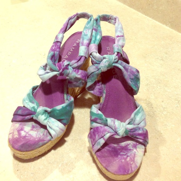 Rampage Tie Dyed wedge sandals