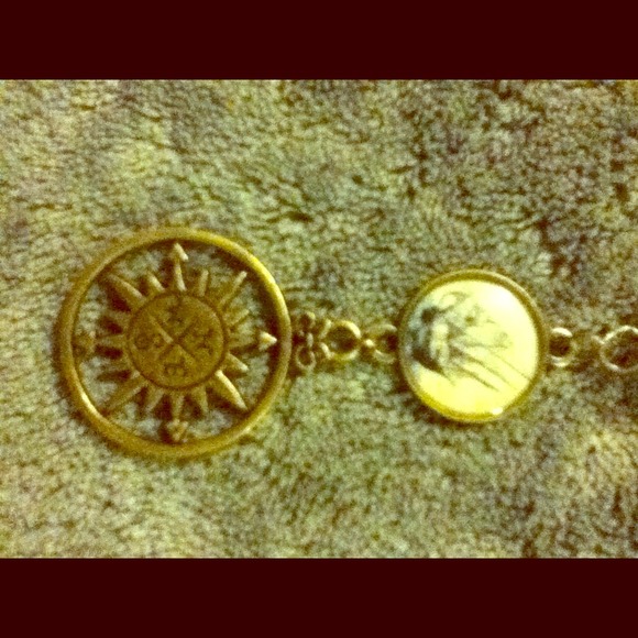 Reduced price!Naval-ship necklace with compass