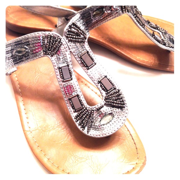 Rhinestone Silver Sandals