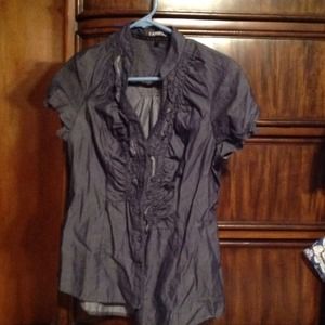Express denim stretch blouse