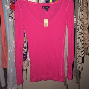 NWT xsmall American eagle pink long sleeve