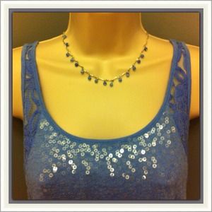 Express Sequin And Lace Tank