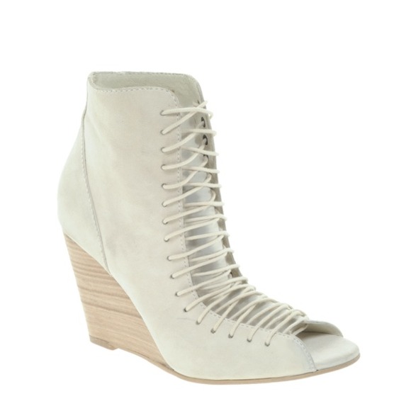 ASOS HERON Leather Lace Up Wedges