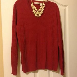XL red sweater. 100% cotton