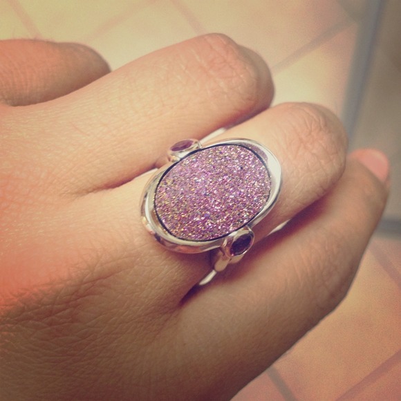 Silver h🚫⛔❌SOLD! odium ring with Rhodolite rock