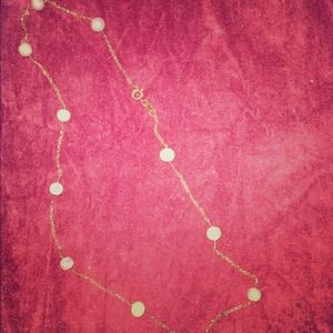 🌹traded🌹14k Gold 17" with real white pearl