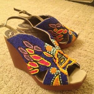 REDUCED!!! Sam Edelman Beaded Wedge shoes 6 1/2