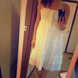 🚫TRADED🚫White strapless summer boho dress