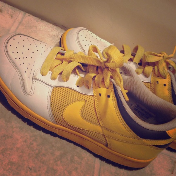 Bright Yellow & White Nikes