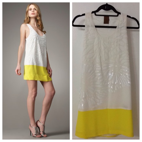 Colorblock beaded and sequined Ali Ro dress!