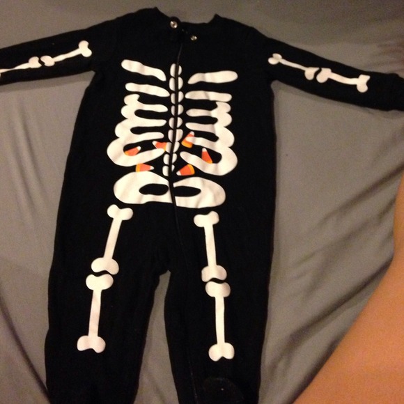 Zipper candy corn onesie