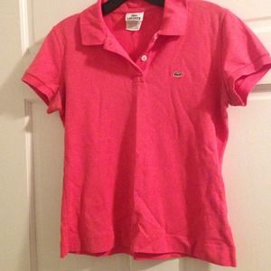 Bright Pink Lacoste Polo Shirt