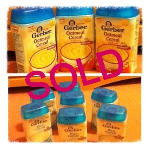 💢SOLD💢7 New Gerber Rice Cereal, 3 Oatmeal Cereal