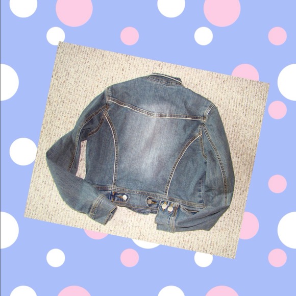 Stretch cropped denim jacket - Picture 2 of 2