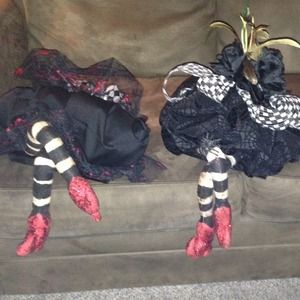 SOLD OUT! Hand crafted 1 of a kind witches legs!!!