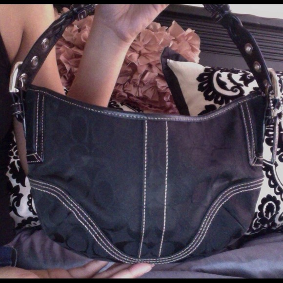 Small Black Signature Coach Purse