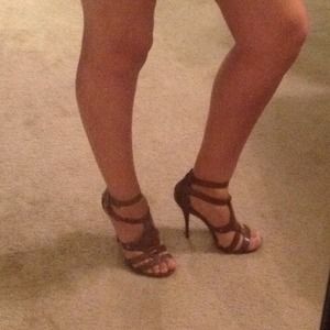 Brown Strappy High Heels