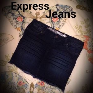 NWOT Express dark wash denim skirt