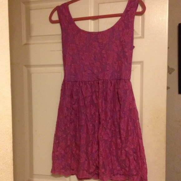 Purple lace dress