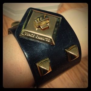 Vince Camuto leather studded cuff