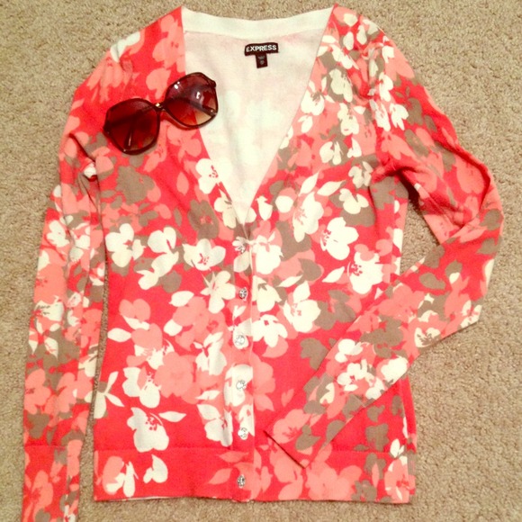 Express Floral Cardigan