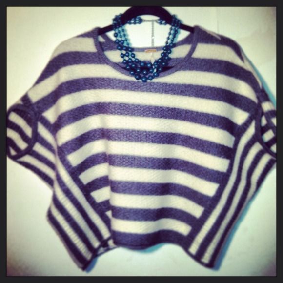 Free People cropped striped sweater