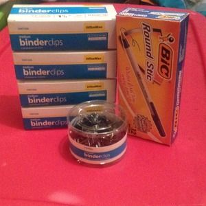Bundle::: binder clips! And pens
