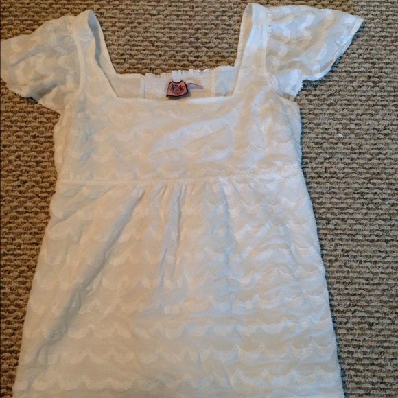 ❗️SALE❗️Like new juicy couture white side zip top