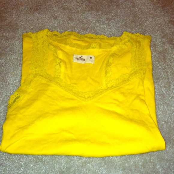 Yellow Hollister Lace Shirt