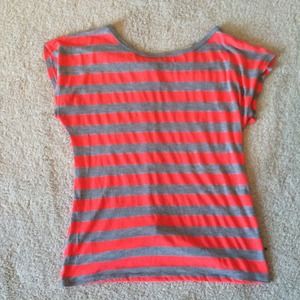 Open back vibrant striped shirt