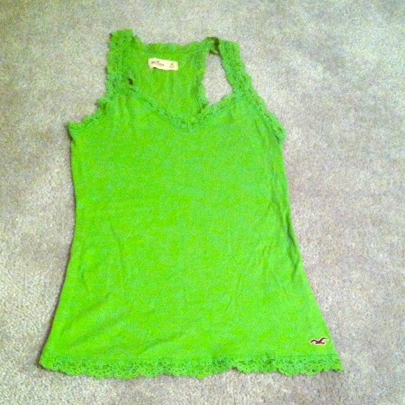 Green Hollister Lace Shirt