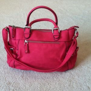 Dark pink handbag
