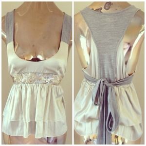Silk/sequin/jersey Patrizia Pepe top