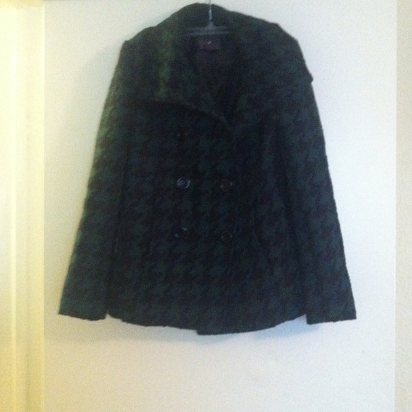 Green and black coat