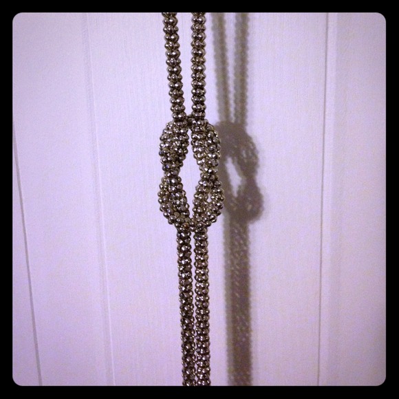 Silver. Long necklace.