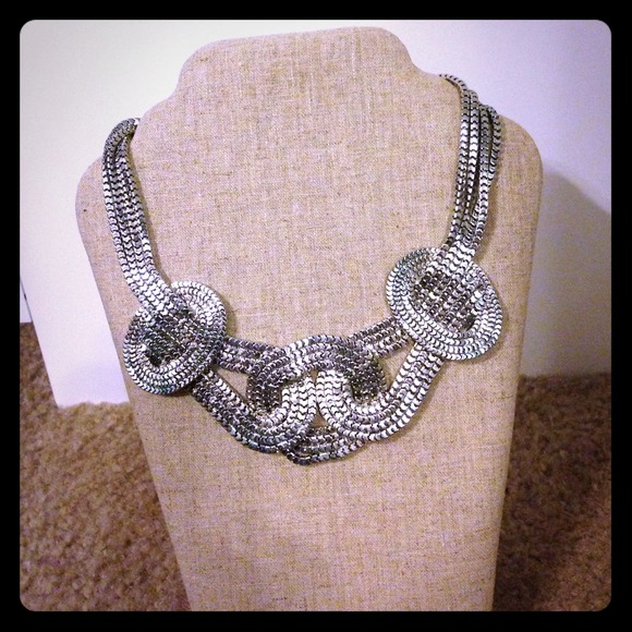 Simply Vera Wang Silver statement necklace