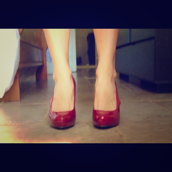 Red Platform Heels