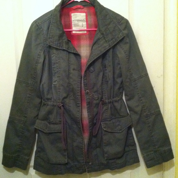 Gray utility style jacket