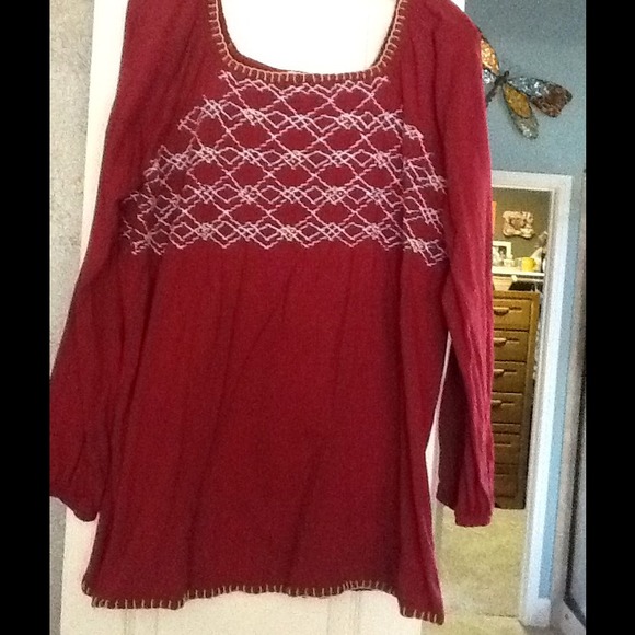 Romans Cranberry long sleeve top SOLD