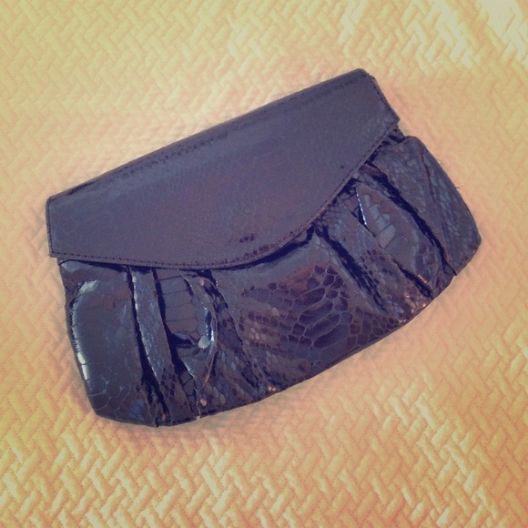 REDUCED! Carlos Falchi Blue Clutch w Strap