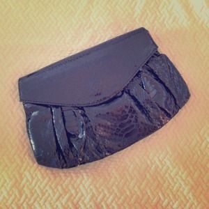 REDUCED! Carlos Falchi Blue Clutch w Strap